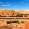 Ancient city of Ait Benhaddou in Morocco Panorama of the ancient moroccan kasbah Ait Benhaddou, near Ouarzazate, Morocco - Unesco world heritage.